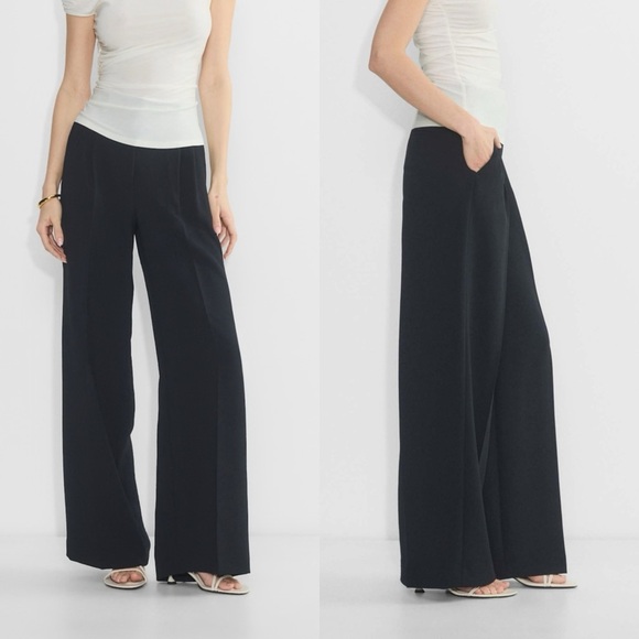 NWT💕 Aritzia The Effortless Pant Wider* Crepette - Nomad Taupe - Picture 2 of 7